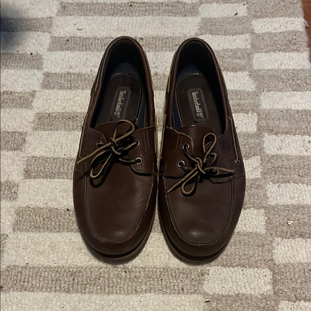 Timberland Men's Brown Leather Boat Shoes